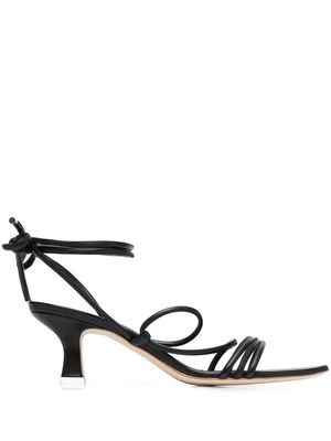 3juin pointed-toe leather sandals - Black
