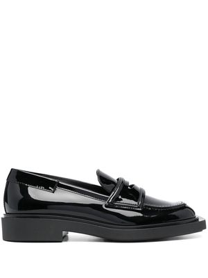 3juin square-toe 35mm leather loafers - Black