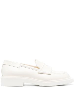 3juin tonal leather loafers - White