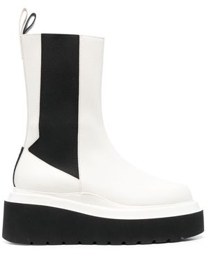 3juin two-tone wedge Chelsea boots - White