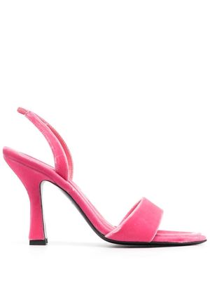 3juin velvet flamingo sandals - Pink