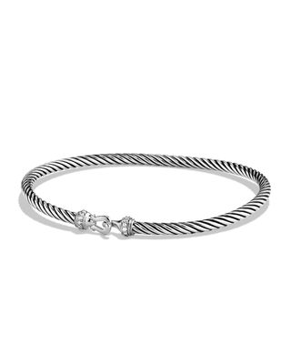 3mm Cable Buckle Bracelet with Diamonds