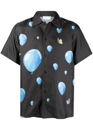 3PARADIS balloon-motif silk shirt - Black