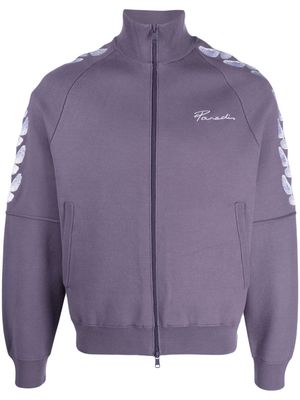 3PARADIS dove-print zip-up sweatshirt - Purple