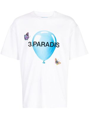 3PARADIS Dreaming Balloons cotton T-shirt - White