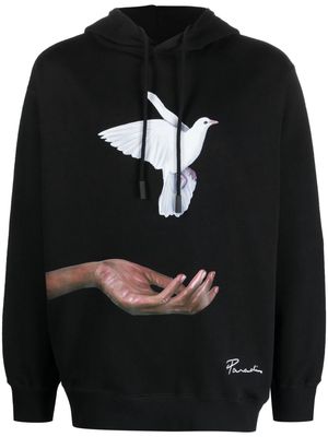 3PARADIS graphic-print cotton hoodie - Black