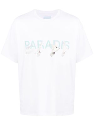 3PARADIS graphic print logo T-shirt - White