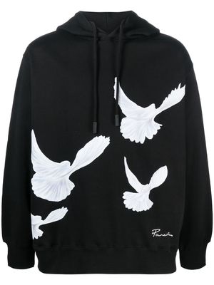 3PARADIS logo-embroidered hoodie - Black