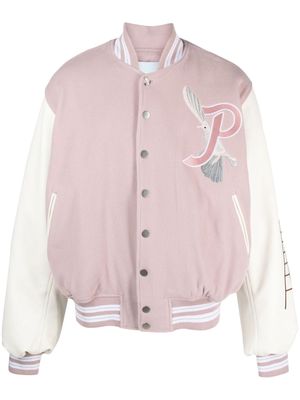 3PARADIS logo-embroidered varsity jacket - Pink