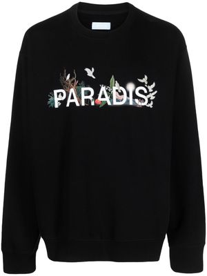 3PARADIS logo-print cotton sweatshirt - Black