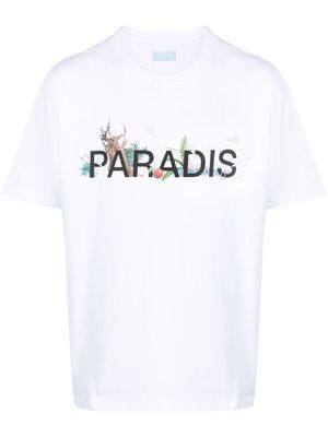 3PARADIS logo-print cotton T-shirt - White