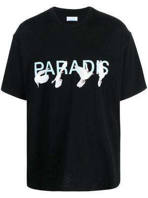 3PARADIS Paradis logo-print cotton T-shirt - Black