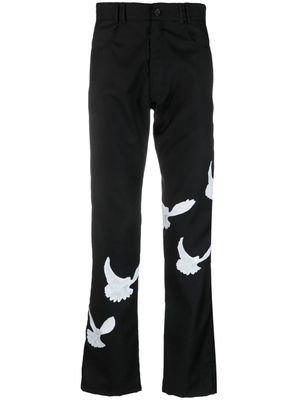 3PARADIS Singing Doves wool tailored trousers - Black