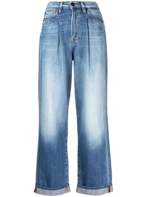 3x1 bleached-effect wide-leg jeans - Blue