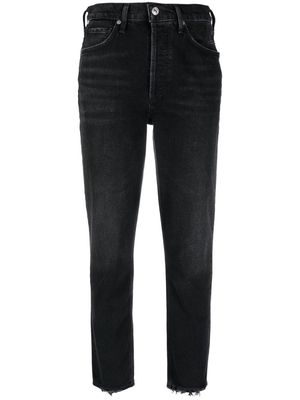 3x1 distressed-hem cropped jeans - Grey