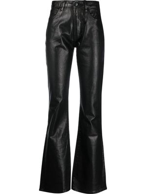 3x1 high-shine flared trousers - Black