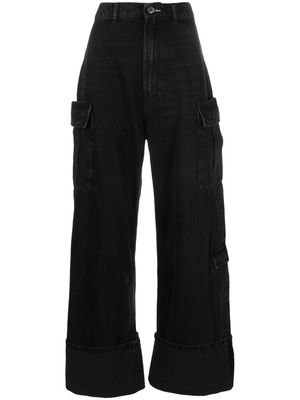 3x1 high-waisted cargo trousers - Black