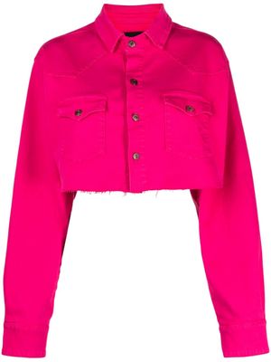 3x1 long-sleeve buttoned cropped jacket - Pink