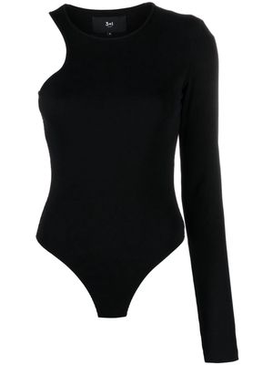 3x1 long-sleeve round-neck bodysuit - Black