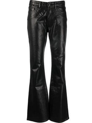 3x1 satin-finish low-rise jeans - COATED