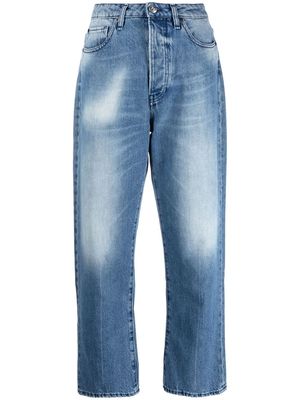 3x1 stonewashed wide-leg jeans - Blue