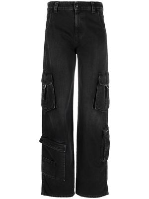 3x1 wide-leg cargo pants - Black
