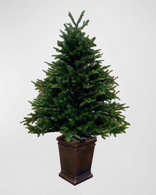 4.5' Alaskan Deluxe Fir Pre-Lit Christmas Tree in Tree Pot
