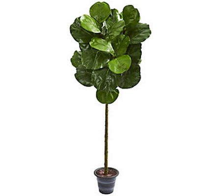 4' Fiddle Leaf Tree With Planter by Nearly Natu ral