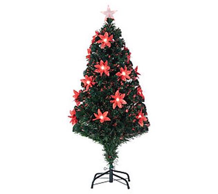 4' Green Fiber Optic Color-Changing Tree by Ste rling Co