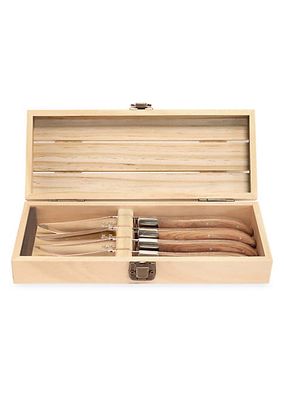 4-Pack Louis Hetre Pakka Wood Knife Set