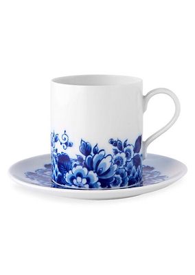 4-Piece Blue Ming Teacup & Saucers