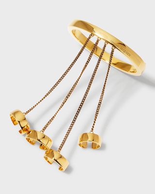 4-Ring Connector Bracelet, Gold