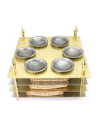 4-Tier Seder Plate with Matzah Levels