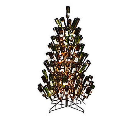 4' x 30" Prelit Wine Bottle Tree Frame