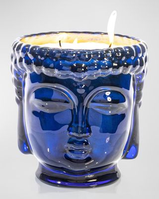40 oz Caesonia Sapphire Blue Buddha Candle