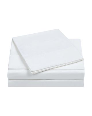 400-Thread Count Percale King Pillowcase Set, White