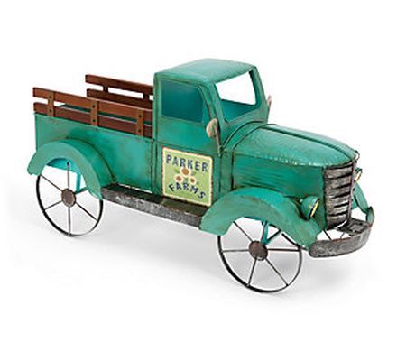 41"L Solar Lighted Metal Garden Truck by Gerson Co