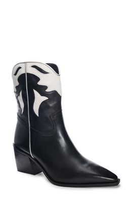 42 Gold Bartlett Two-Tone Western Boot in Black