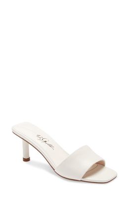 42 Gold Lilith Slide Sandal in White Leather