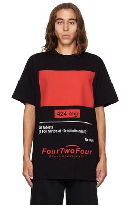 424 Black Print T-Shirt