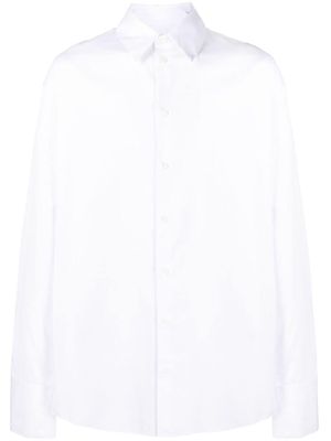 424 button-up cotton-blend shirt - White