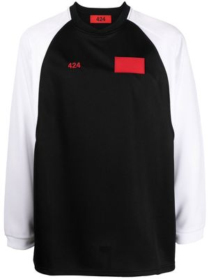 424 chest-logo crew-neck sweatshirt - Black