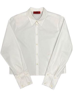 424 cropped long-sleeve shirt - White