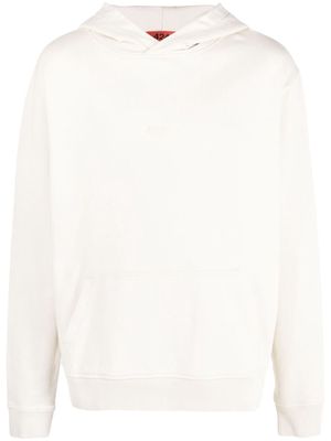424 debossed-logo cotton hoodie - Neutrals