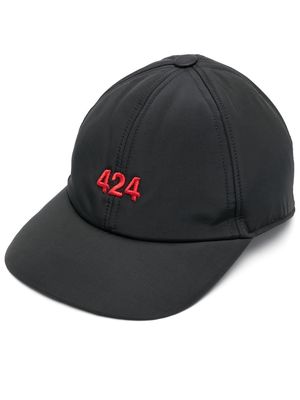 424 embroidered-logo cap - Black