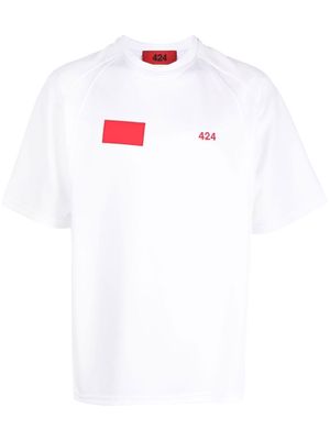 424 embroidered-logo short-sleeve T-shirt - White