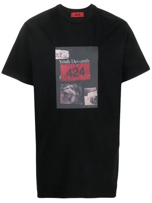 424 graphic-logo-print T-shirt - Black