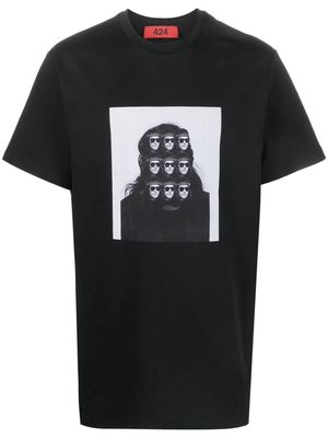 424 graphic print T-shirt - Black