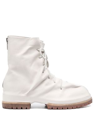 424 lace-up leather ankle boots - Neutrals