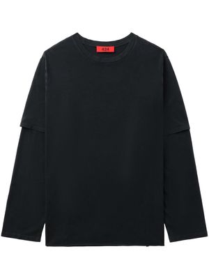 424 layered cotton T-shirt - Black